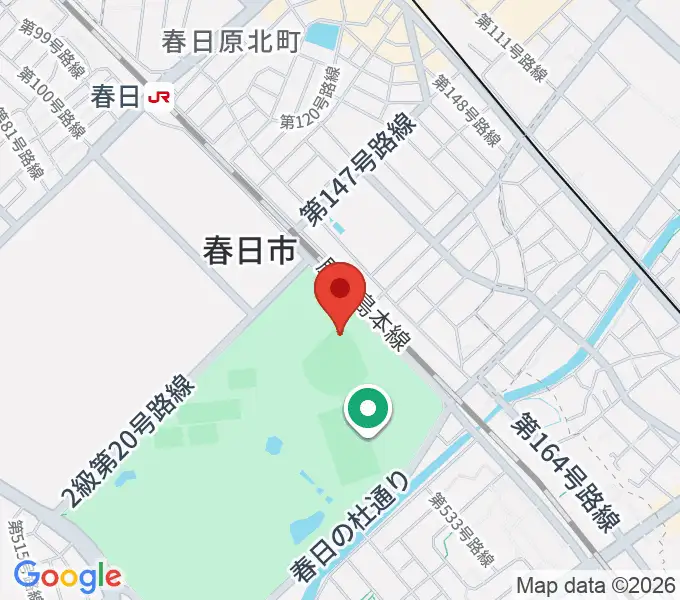 オクゼン不動産ベースボールスタジアムの地図