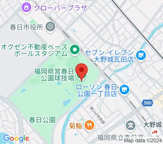 オクゼン不動産フットボールスタジアムの地図