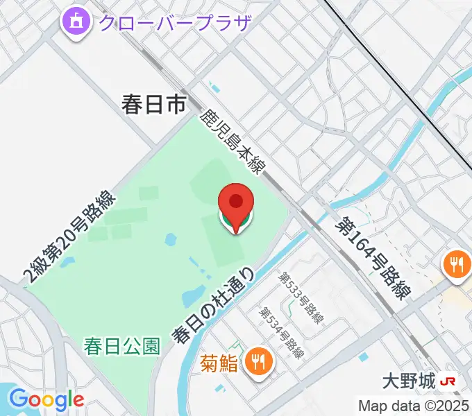 オクゼン不動産フットボールスタジアムの地図