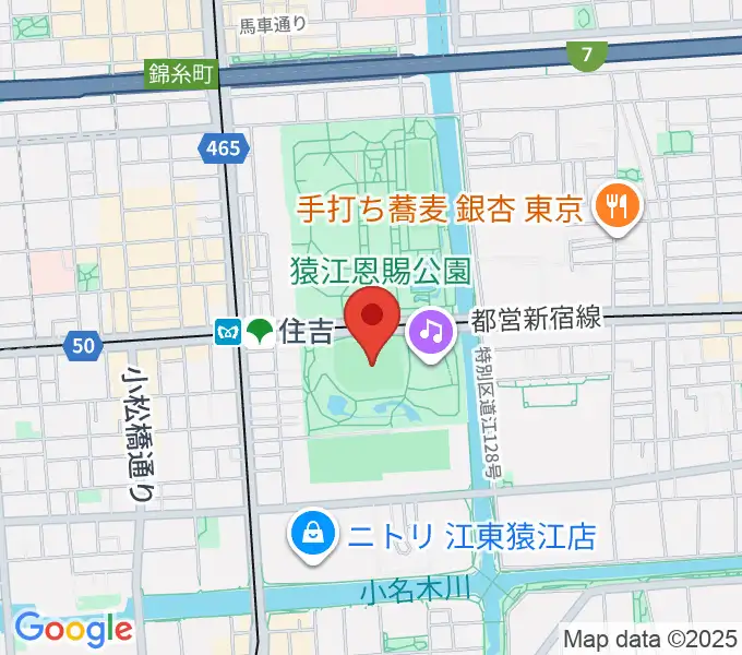 猿江恩賜公園野球場の地図