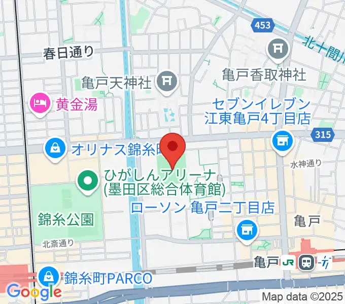 江東区営亀戸野球場の地図