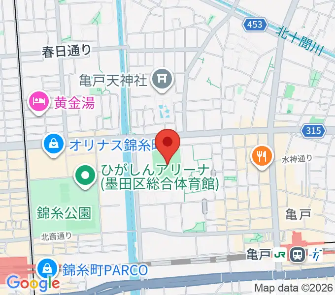 江東区営亀戸野球場の地図