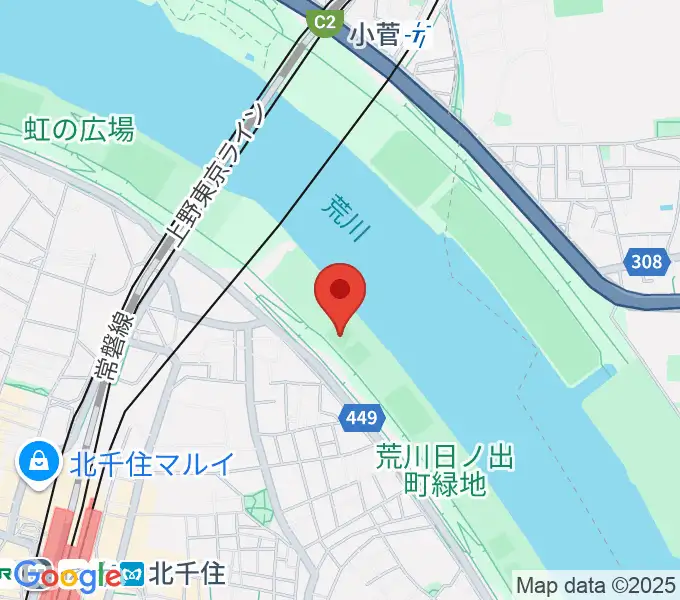日の出町緑地野球場の地図