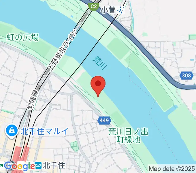 日の出町緑地野球場の地図