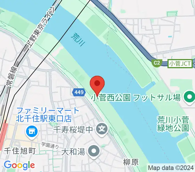 日の出町緑地球技場の地図