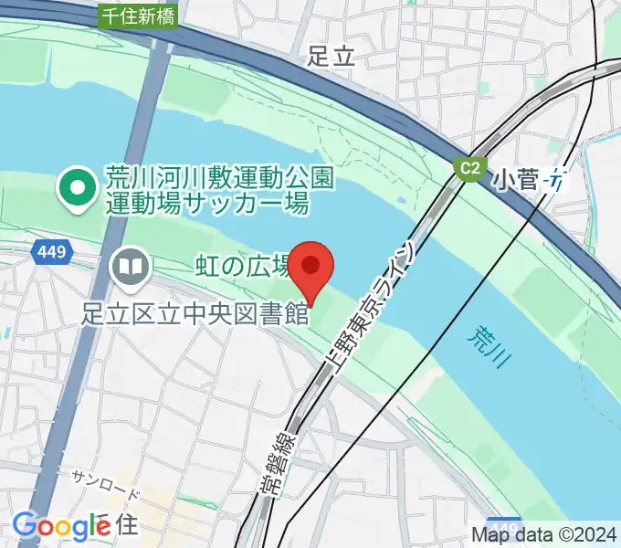 千住新橋野球場の地図