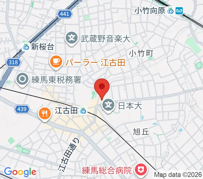 スタジオダスティミラーの地図