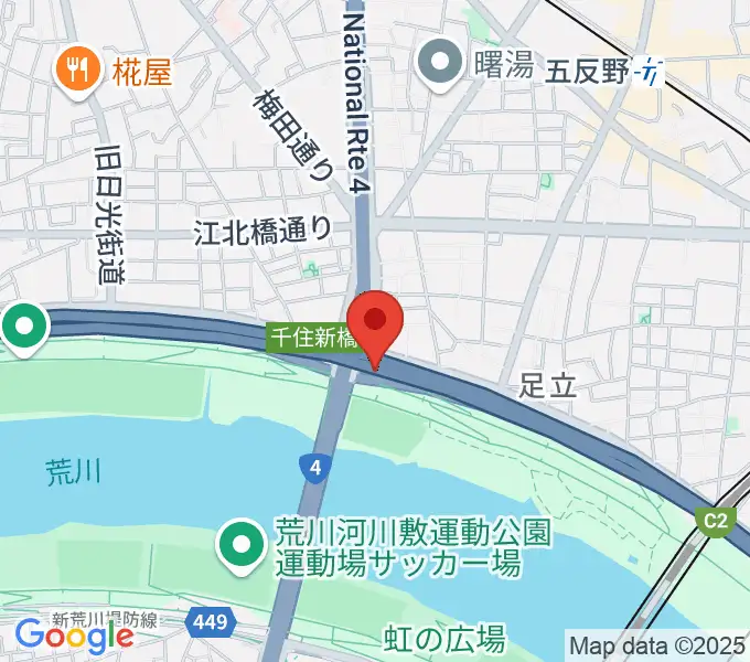 高砂野球場の地図