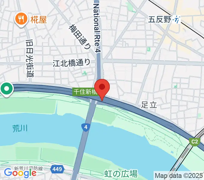 高砂野球場の地図