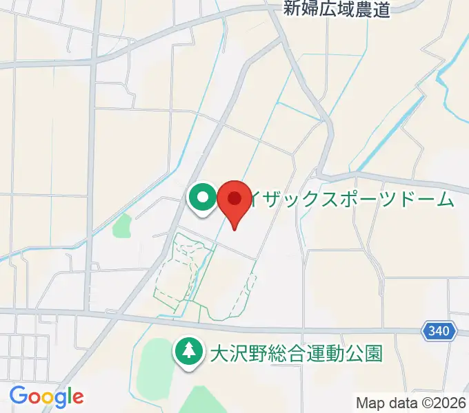 アイザックスポーツドームの地図