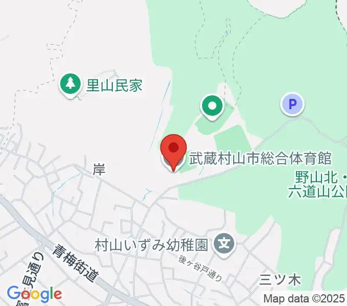 武蔵村山市総合体育館の地図