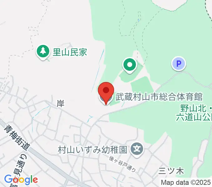 武蔵村山市総合体育館の地図