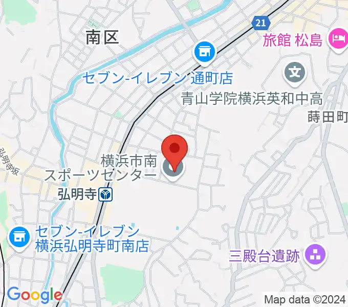 横浜市南スポーツセンターの地図