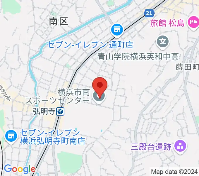 横浜市南スポーツセンターの地図