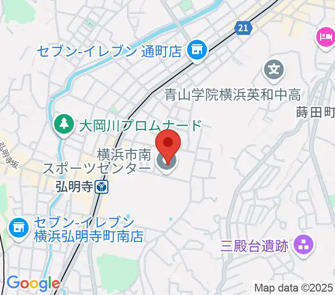 横浜市南スポーツセンターの地図