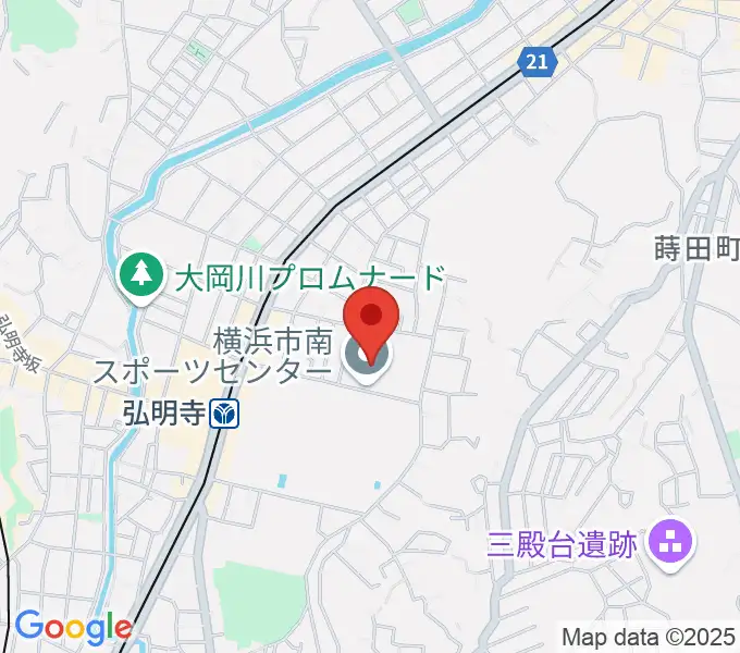 横浜市南スポーツセンターの地図