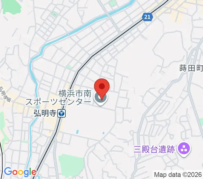 横浜市南スポーツセンターの地図