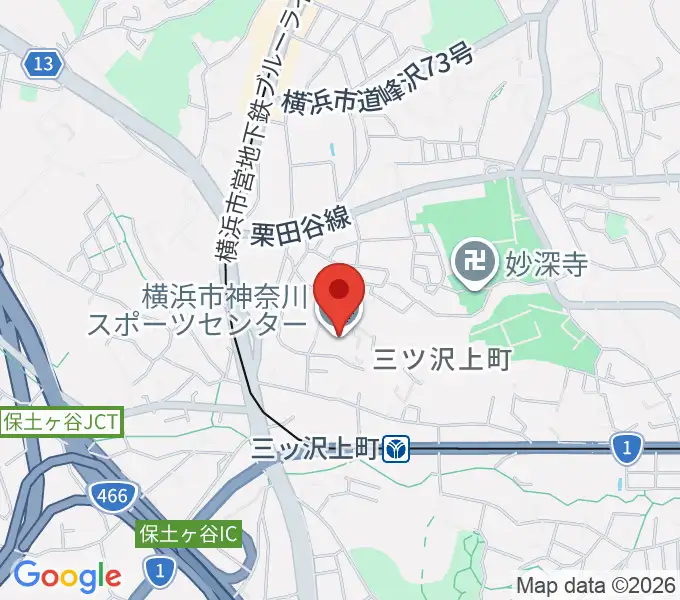 横浜市神奈川スポーツセンターの地図