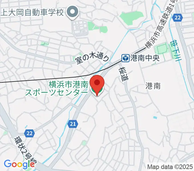 横浜市港南スポーツセンターの地図