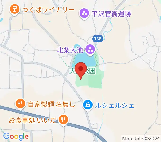 筑波総合体育館の地図