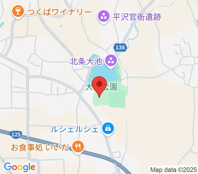 筑波総合体育館の地図