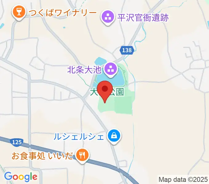 筑波総合体育館の地図