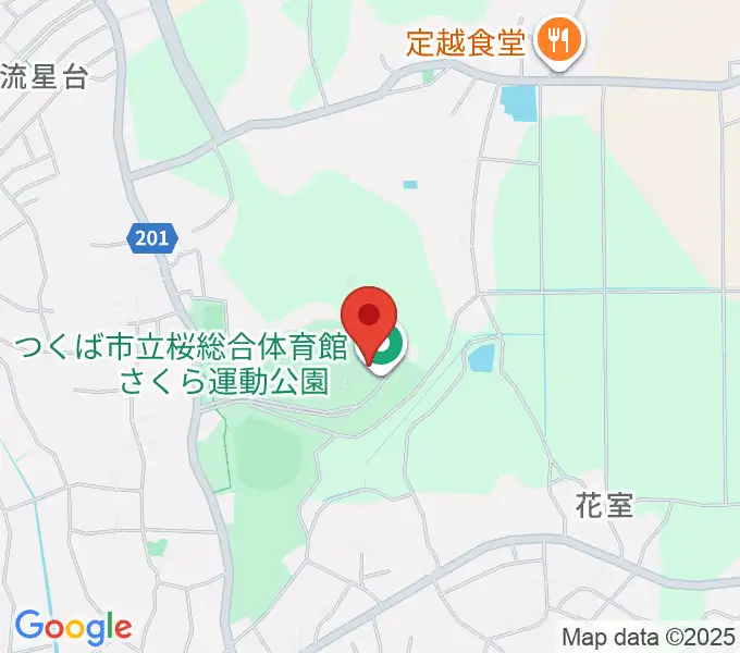 つくば市桜総合体育館の地図