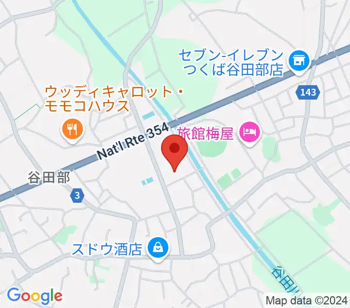 つくば市谷田部総合体育館の地図