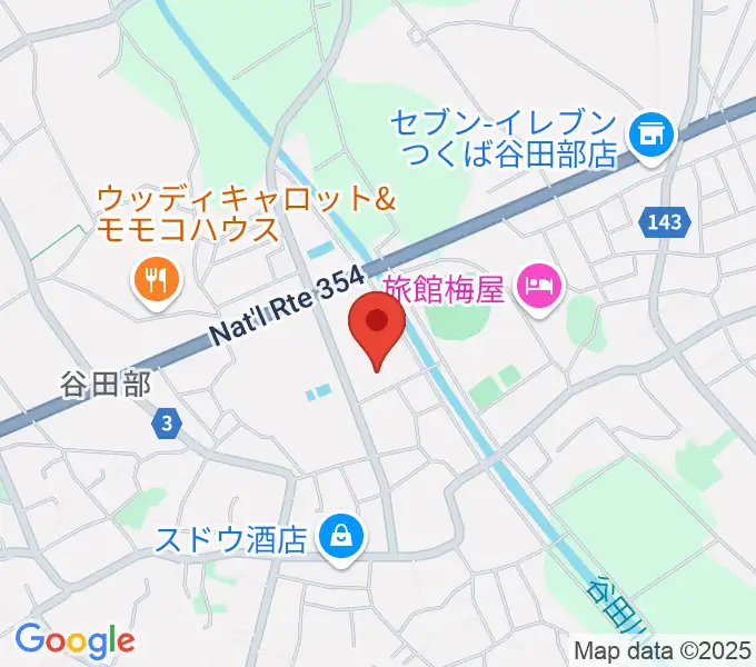 つくば市谷田部総合体育館の地図
