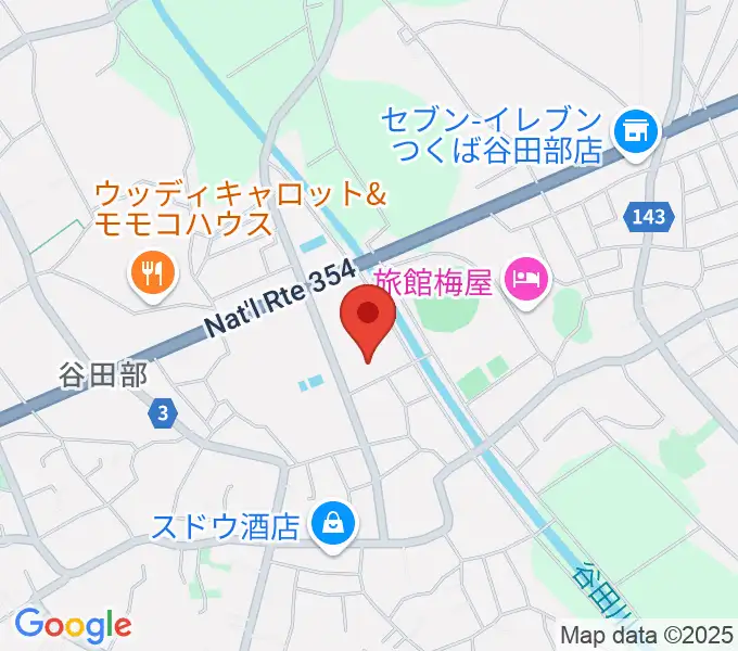 つくば市谷田部総合体育館の地図