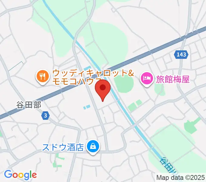 つくば市谷田部総合体育館の地図