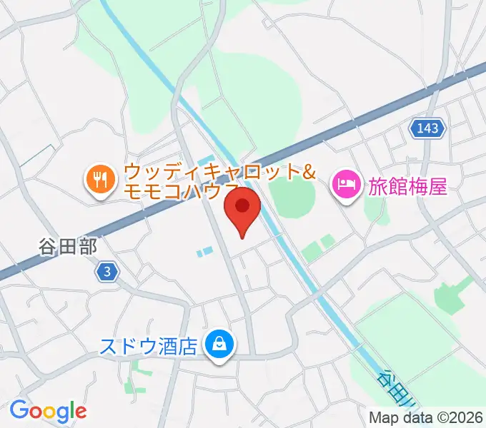 つくば市谷田部総合体育館の地図