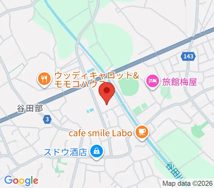 つくば市谷田部総合体育館の地図
