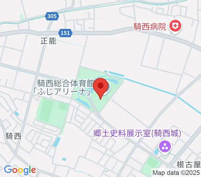 騎西総合体育館ふじアリーナの地図