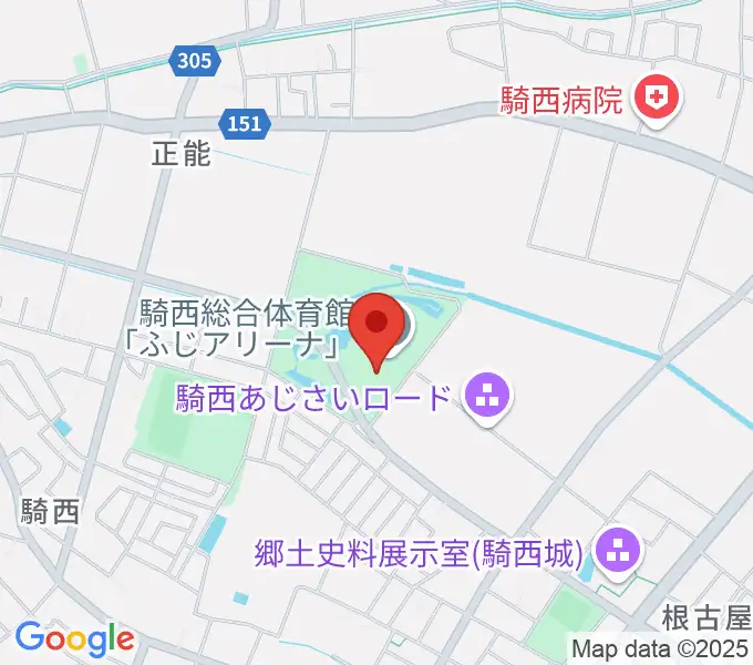 騎西総合体育館ふじアリーナの地図