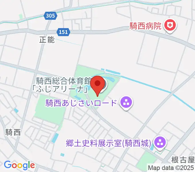 騎西総合体育館ふじアリーナの地図
