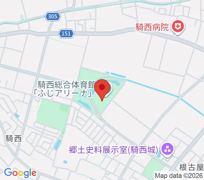騎西総合体育館ふじアリーナの地図
