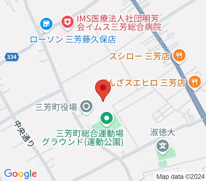 三芳町総合体育館みよしアリーナの地図