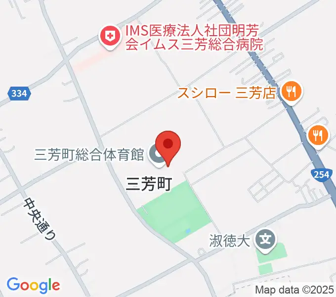三芳町総合体育館みよしアリーナの地図