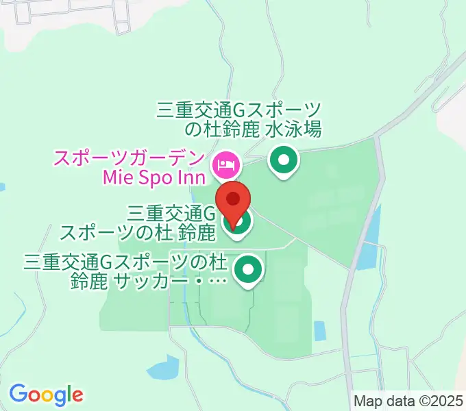 三重交通Gスポーツの杜鈴鹿体育館の地図