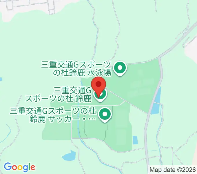 三重交通Gスポーツの杜鈴鹿体育館の地図