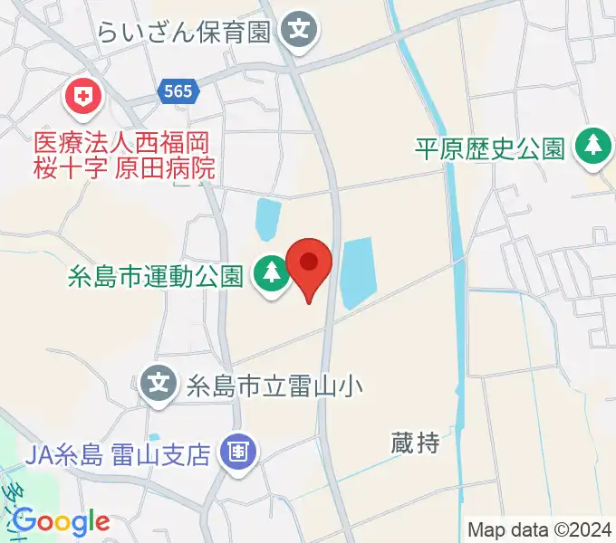 糸島市運動公園多目的体育館の地図