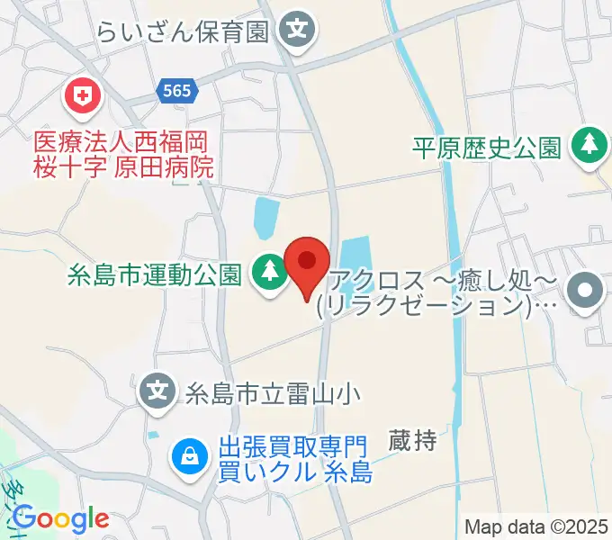 糸島市運動公園多目的体育館の地図