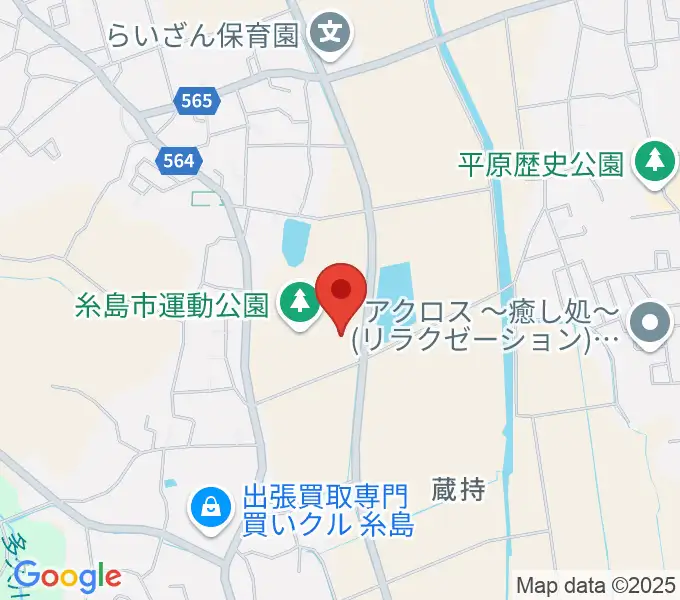 糸島市運動公園多目的体育館の地図