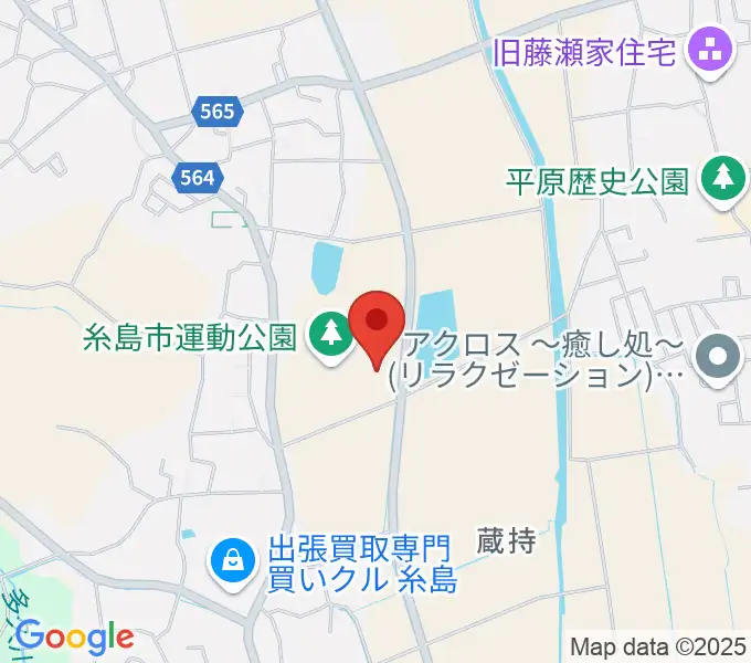 糸島市運動公園多目的体育館の地図