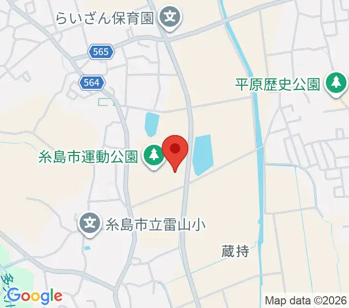 糸島市運動公園多目的体育館の地図