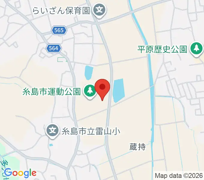糸島市運動公園多目的体育館の地図