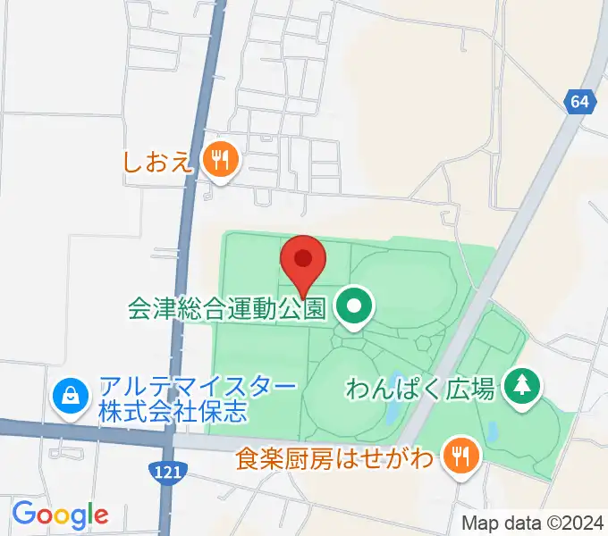 あいづ総合体育館の地図