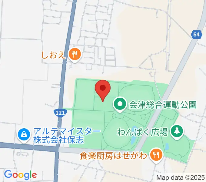 あいづ総合体育館の地図