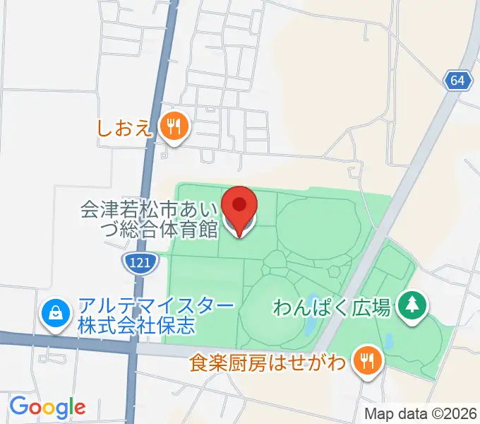 あいづ総合体育館の地図